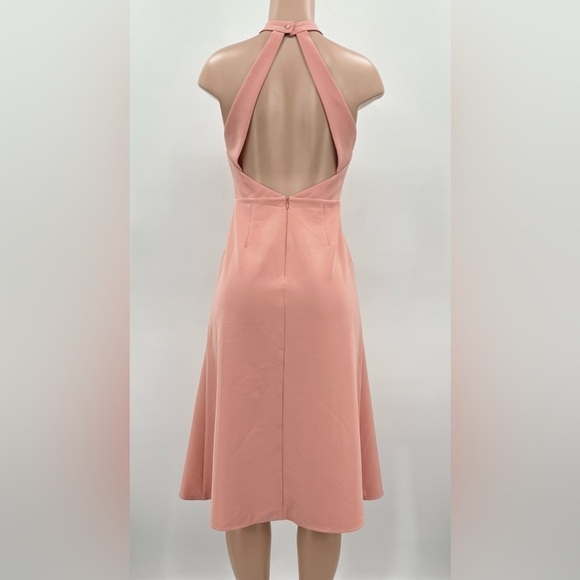 Revolve NBD Leo Open Back Halter Peachy Pink Midi Dress XS - Picture 2 of 10